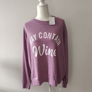 NWT Haute Edition Casual  May  Corntain Wine Purple Long sleeve Top Size 2x